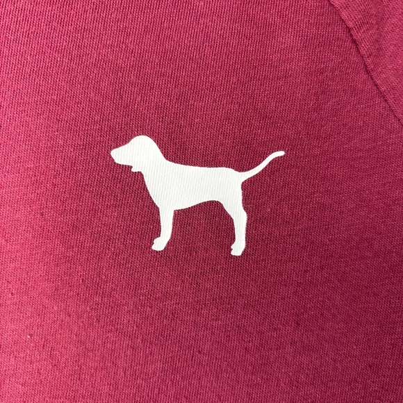 PINK burgundy striped long sleeve | Size XS - Picture 3 of 7